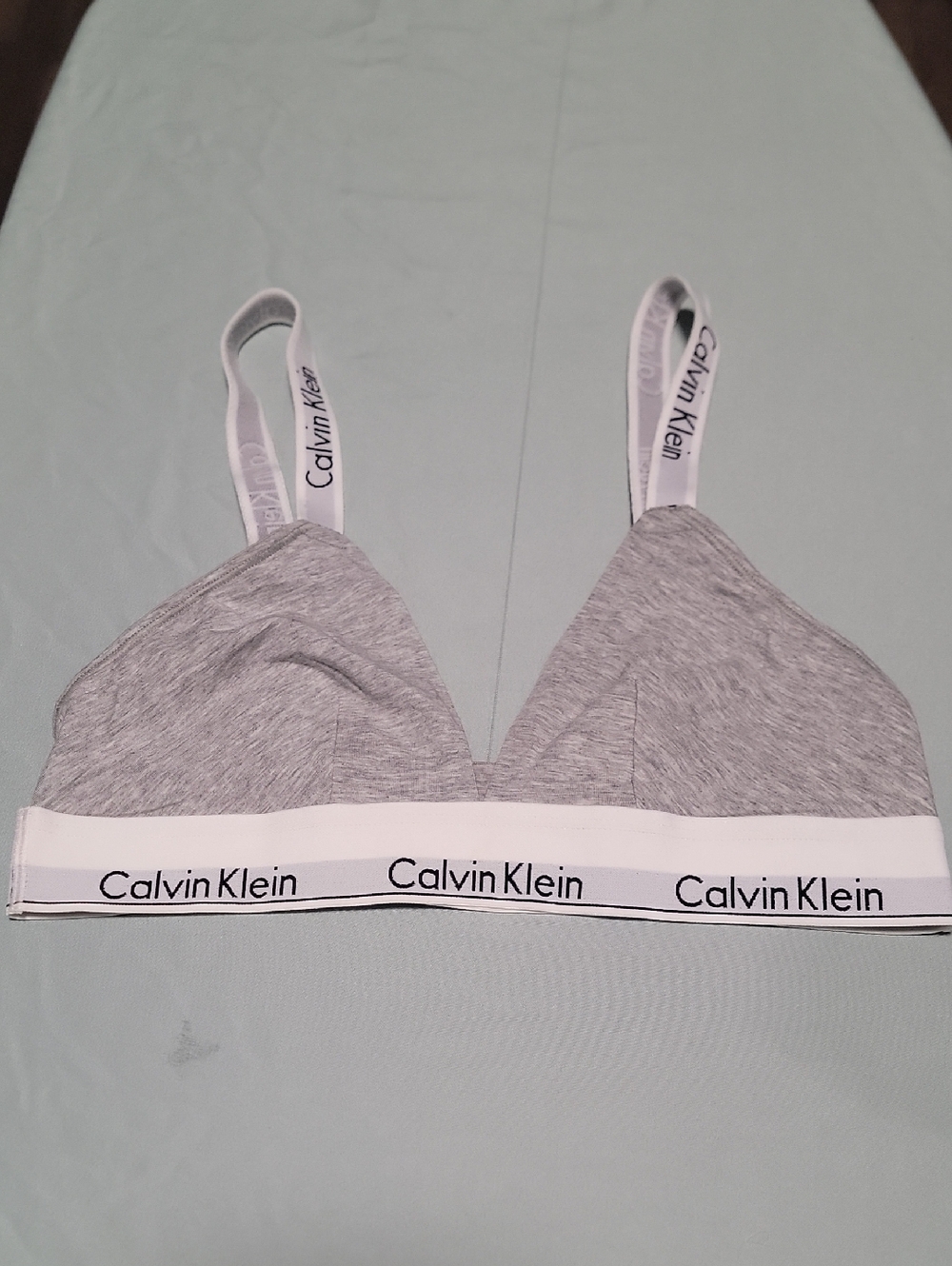 Calvin Klein Light Grey Heather Logo Bralette